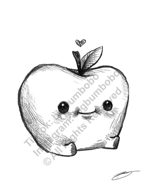 coloring page for 5 year old kids, cute and simple cartoon clipart style  apple, minimalistic aesthetic,