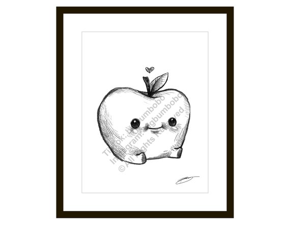 Cute Apple Face Coloring Pages Outline Sketch Drawing Vector, Apple Drawing,  Wing Drawing, Face Drawing PNG and Vector with Transparent Background for  Free Download