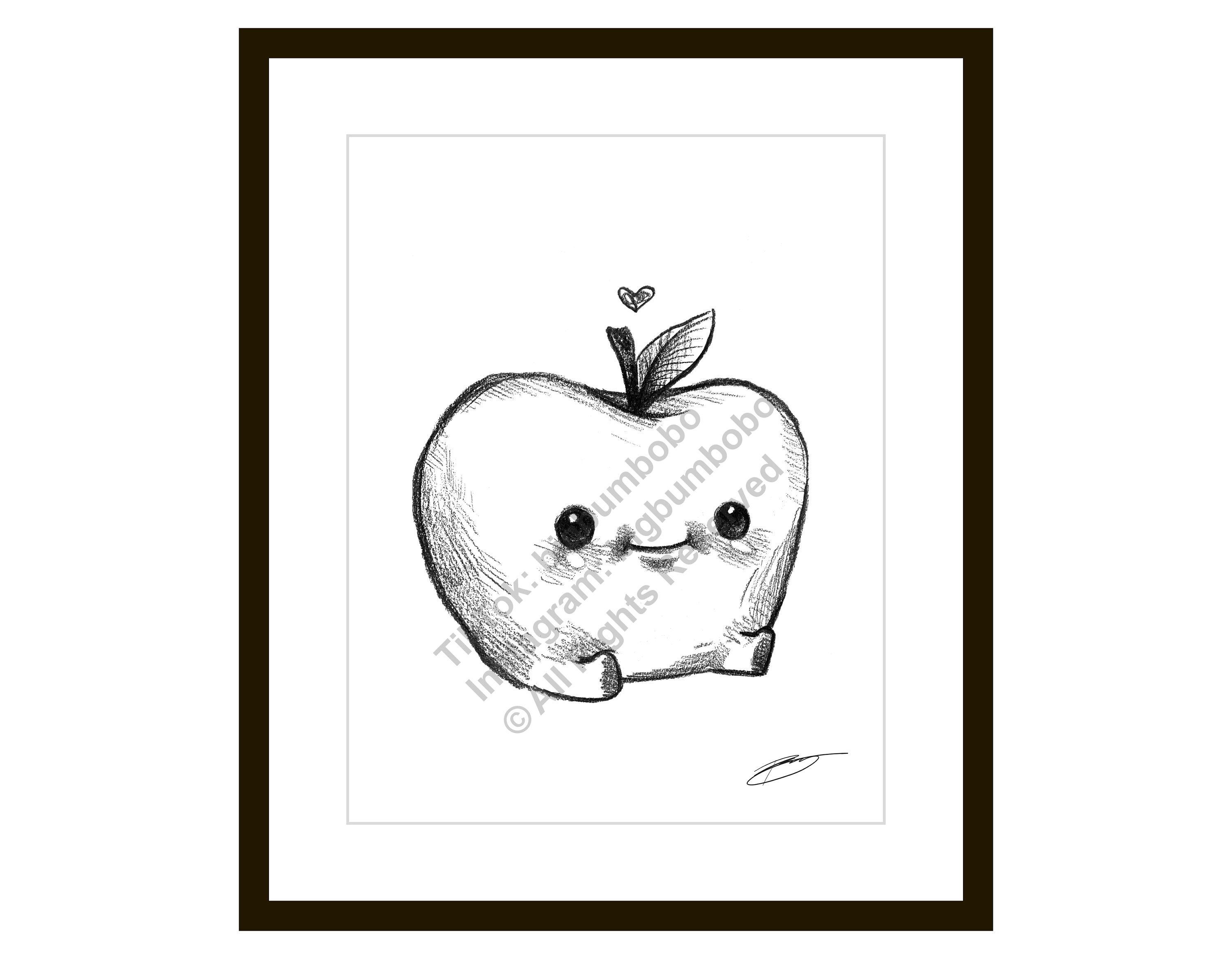 Premium Vector | Cute or kawaii apple vector icon or sticker cartoon  illustration