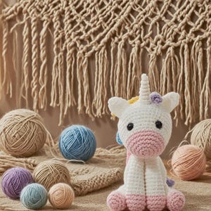 Cute Unicorn Crochet Pattern, Crochet Pattern, Amigurumi, Crochet Guide,PDF Download Crochet Tutorial(English),Crochet Stitches
