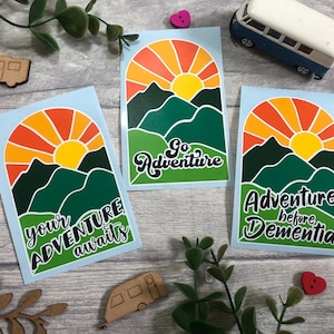 Adventure Decals | Camping Decal | Caravan | Motorhome | Camper | Car | Vehicle Sticker | Adventure before Dementia