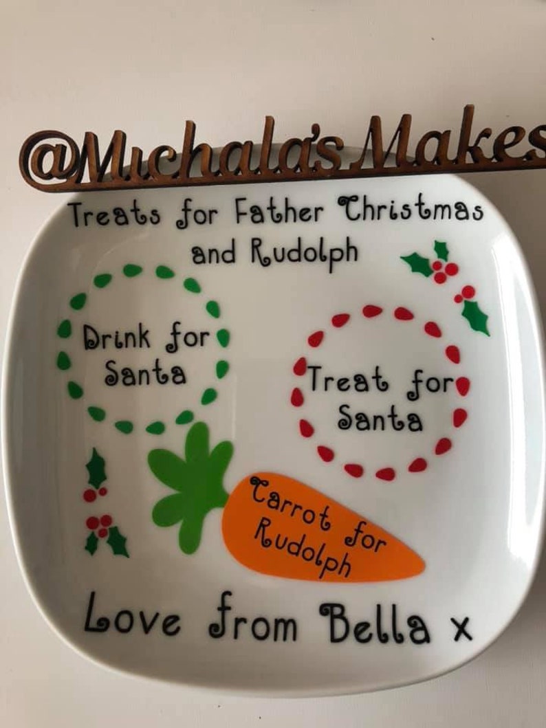 Christmas Eve Plate Treats for Santa Father Christmas Plate image 6