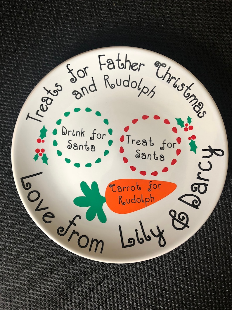 Christmas Eve Plate Treats for Santa Father Christmas Plate image 9