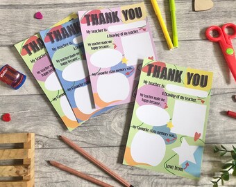 Teacher Thank you | Teacher Gift | Handwritten | Personalised | Child Activity