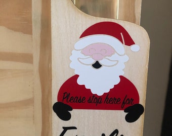 Santa Stop Here Door Hanger | Christmas Eve | Eve Box | Christmas Countdown