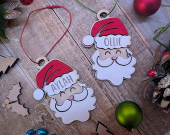 Personalised Santa Bauble | Christmas | Decoration | Gift | Plaque | Hanging