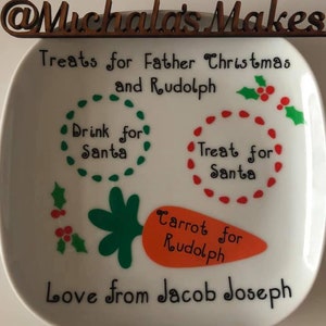 Christmas Eve Plate Treats for Santa Father Christmas Plate image 3