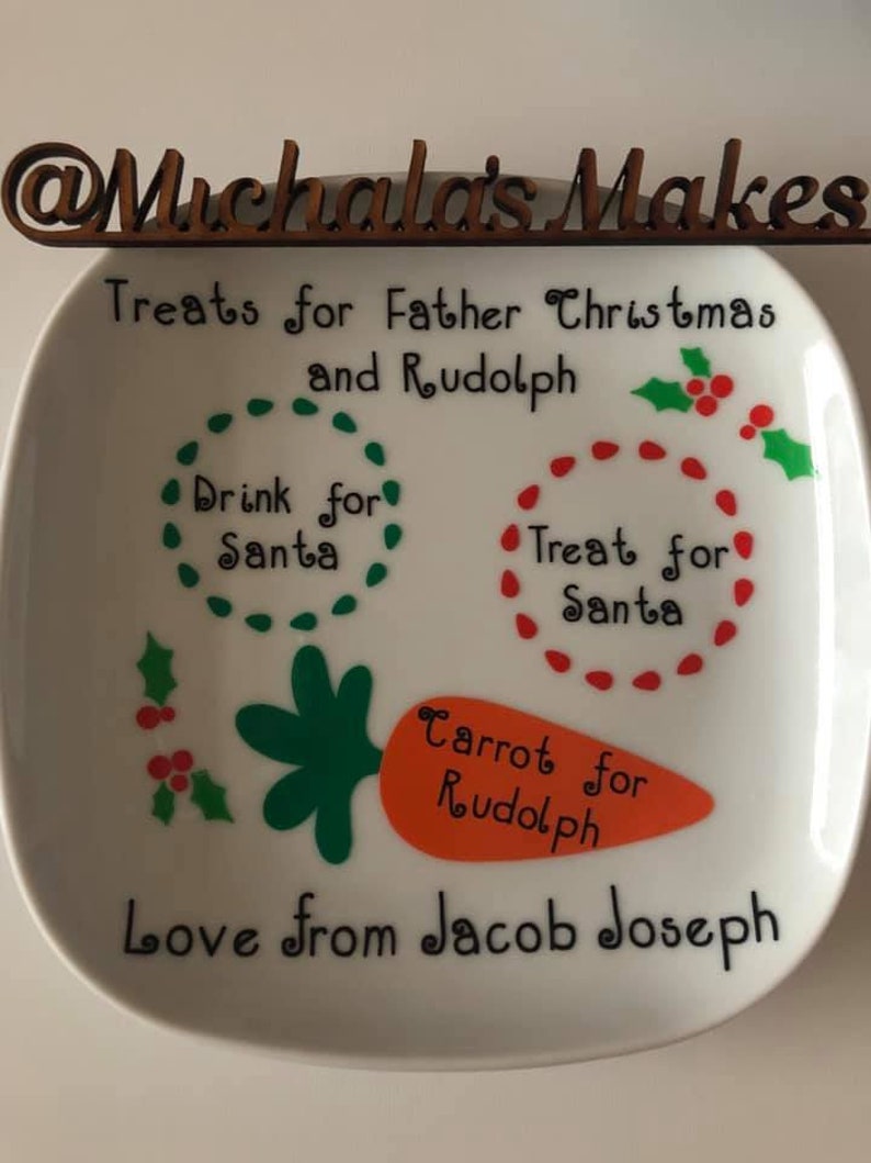 Christmas Eve Plate Treats for Santa Father Christmas Plate image 3