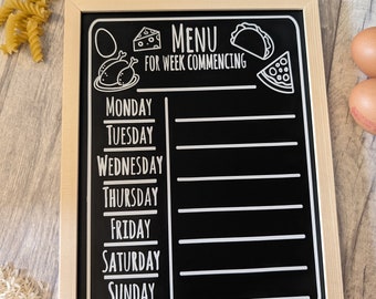 Weekly Meal Planner Chalkboard: Kitchen Organization (23 x 30 cm)