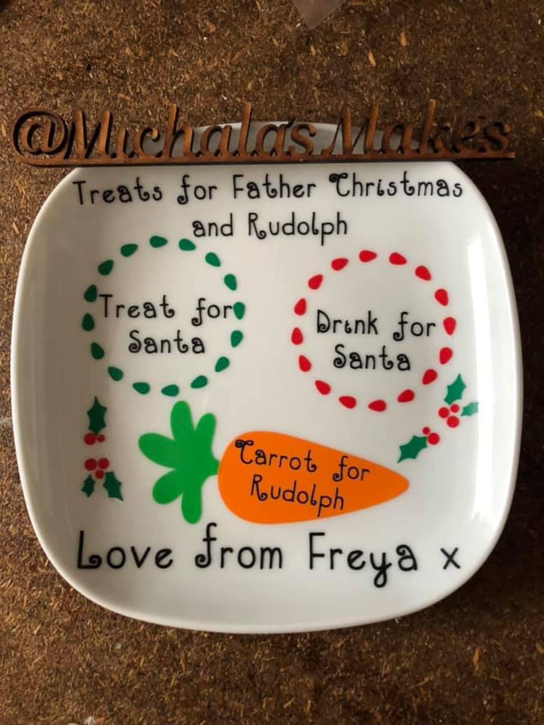 Christmas Eve Plate Treats for Santa Father Christmas Plate image 7