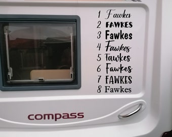 Funny 'Thou Shalt Not Poop In The Camper' Vinyl Decal Sticker - White 5.5x4.9 Inch