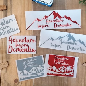 Adventure Before Dementia | Roadtrip | Camper | Caravan | Motorhome | Camping | Decals | Stickers | Vehicle