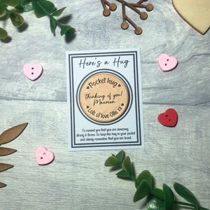 Pocket Hug | Coin | Wooden coin | Thinking of you | Hug | Caring | Sending Love | Thoughts