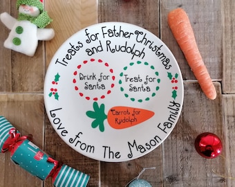 Christmas Eve Plate | Treats for Santa | Father Christmas Plate