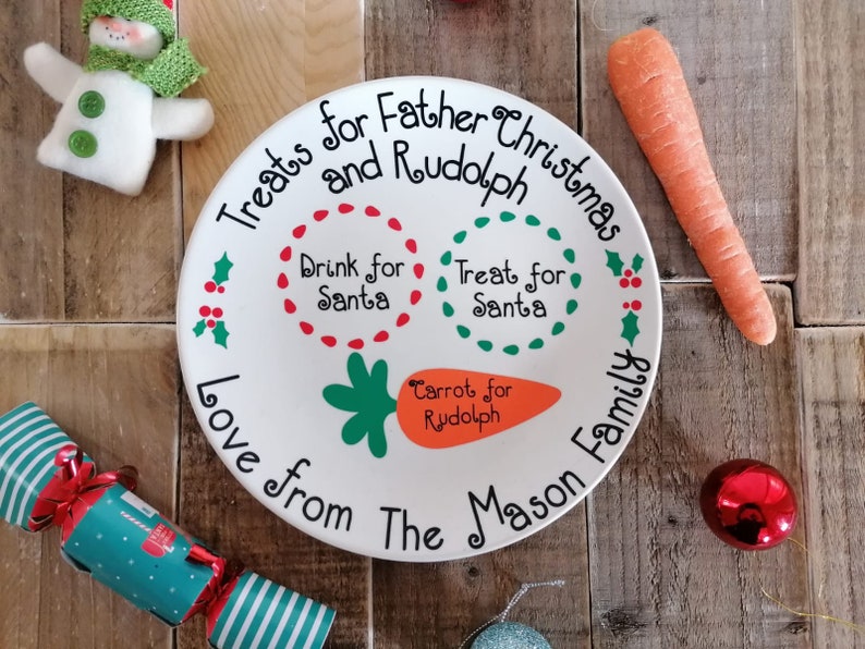 Christmas Eve Plate Treats for Santa Father Christmas Plate image 1