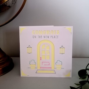New Home Card | House | Celebrate | New Adventure | Handmade | Hand-Cut | Hand-Drawn