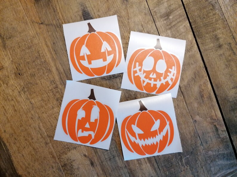Halloween Pumpkin Decal: Waterproof Window Sticker