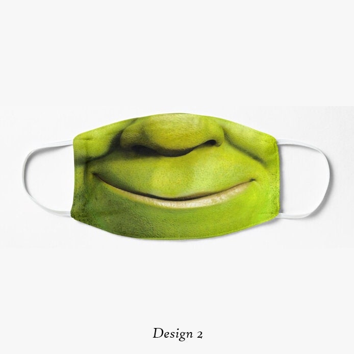 Shrek Face Mask Adult Kid FaceMask Animation Shrek Inspired Etsy