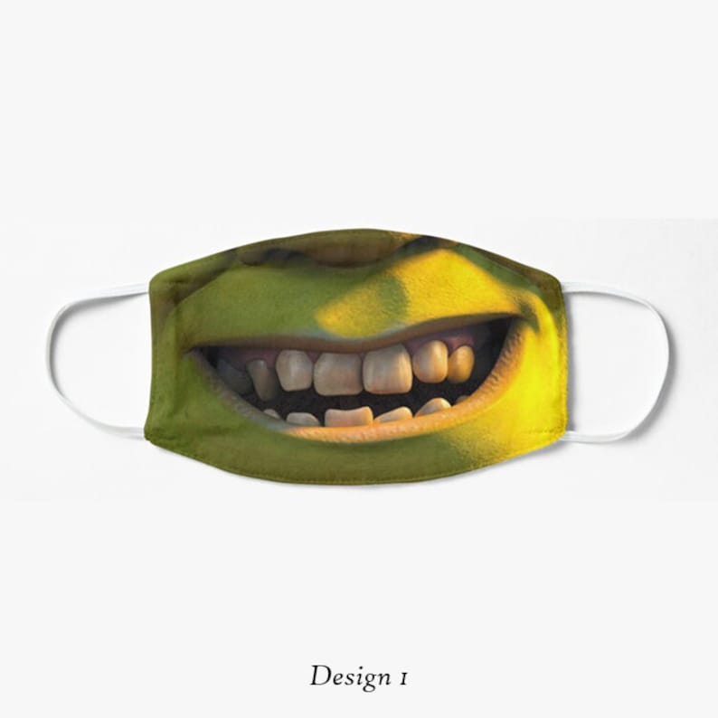 Shrek Face Mask Adult Kid FaceMask Animation Shrek Inspired Etsy