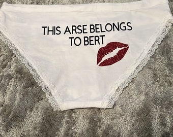 Personalised knickers - novelty knickers - funny knickers - jokes - memories - gifts for her - hen doo - hen party - keepsake - funny jokes