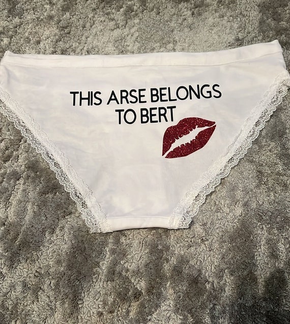 Personalised knickers - novelty knickers - funny knickers - jokes -  memories - gifts for her - hen doo - hen party - keepsake - funny jokes