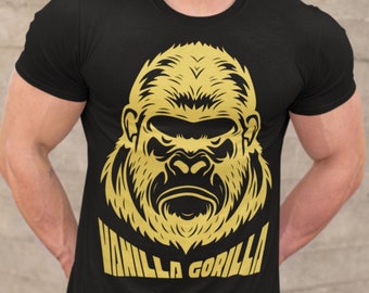 Vanilla Gorilla - Cool Design T-Shirt, Unisex, Gift for Bodybuilder, Muscular, Gym, Top Quality, Fitted, Bella + Canvas 3001