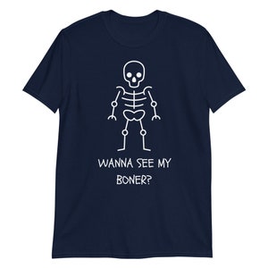 Boner Skeleton Funny Shirt, unisex, boner skeleton, Halloween gift, funny dick penis joke, childish toilet humour, image 5