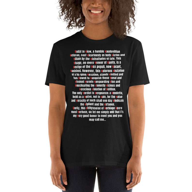 You May Call Me V - Unisex anti-society t-shirt with the my name is V quote from the V for Vendetta movie