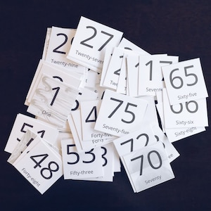 Numéros 1-100 Comptage Cartes//Montessori//Éducatif//Homeschool//Impressions d'art moderne