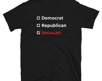 Chemise SOCIALISTE, Chemise à damins tiers, démocrate, républicaine, chemise politique