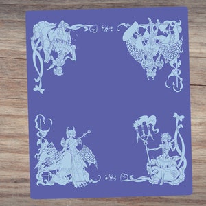 Roxo - Labirinto do Castelo de Prata e Servo Tapete de tecido premium para 2 jogadores para jogos de cartas Yu-Gi-Oh