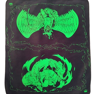 Green/Black King & Roronoa Zoro Premium 2 Spieler Spielmatte für Kartenspiele Einteiler
