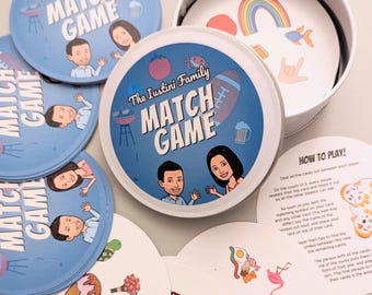 Custom Match Card Game: Personalised Family Game, Birthday Gift