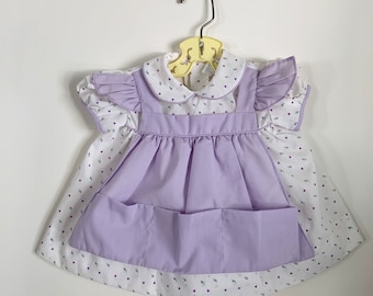 Approx size 12-18 mos. Vintage pink kitten /& heart balloon pinafore dress