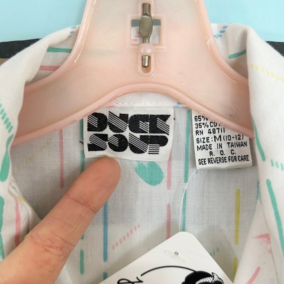 Vintage 80's Pastel Novelty Print Romper by Duck … - image 3