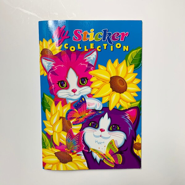 Rare Vintage 90's Lisa Frank Sunflower Kittens My Sticker Collection Album Full - HOVP0026