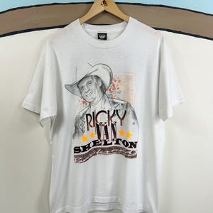 Vintage 1991/1992 Ricky Van Shelton Backroads Tour Tee Single Stitch Simple Man T-shirt XL