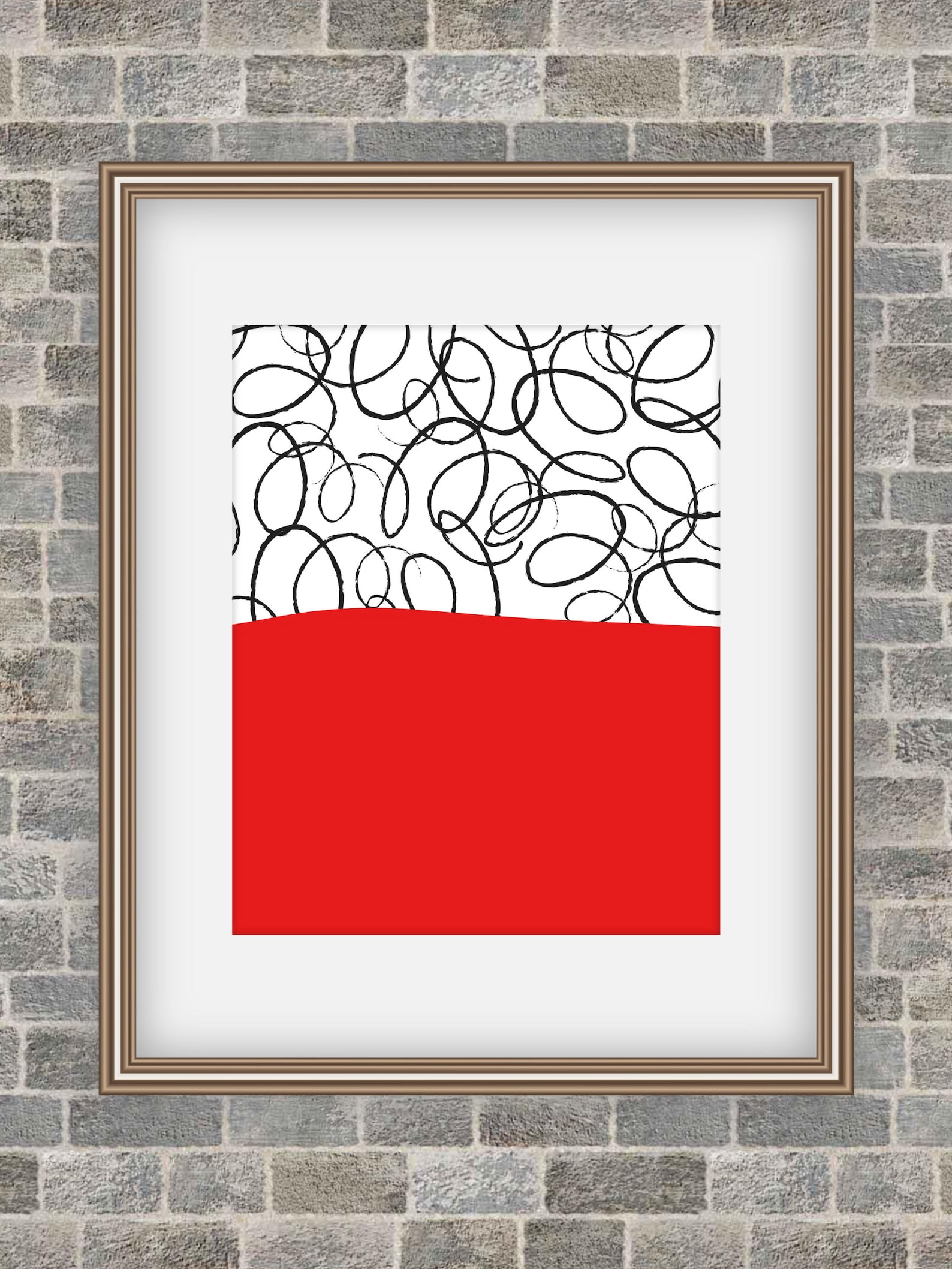 Art Printable Set of 3 Prints Primary Color Abstract Print Etsy