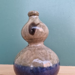 Stoneware double gourd vintage vase , Swedish Ceramic Vase