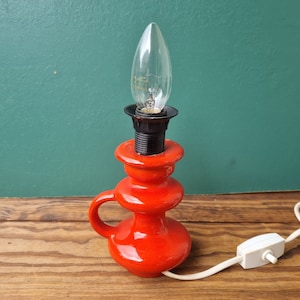 Jasba Ceramic Lamp, Germany, table light base element from 1970s