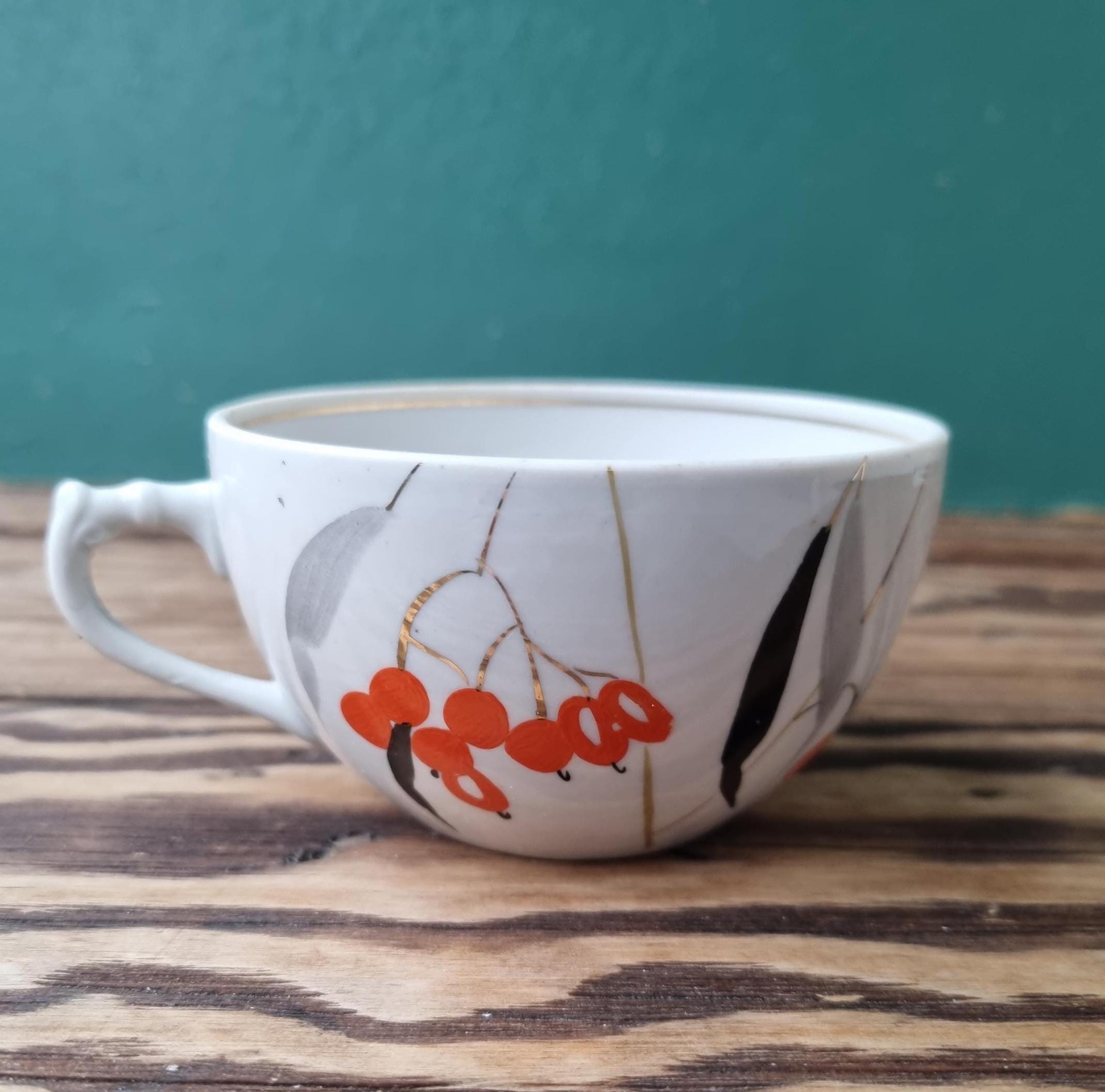 Vintage Dulevo Russian Porcelain Rare Cup 