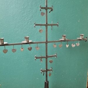 Vintage Scandinavian Steel Hanging Hearts by Gunnar Ander (Sweden, Mid-Century)