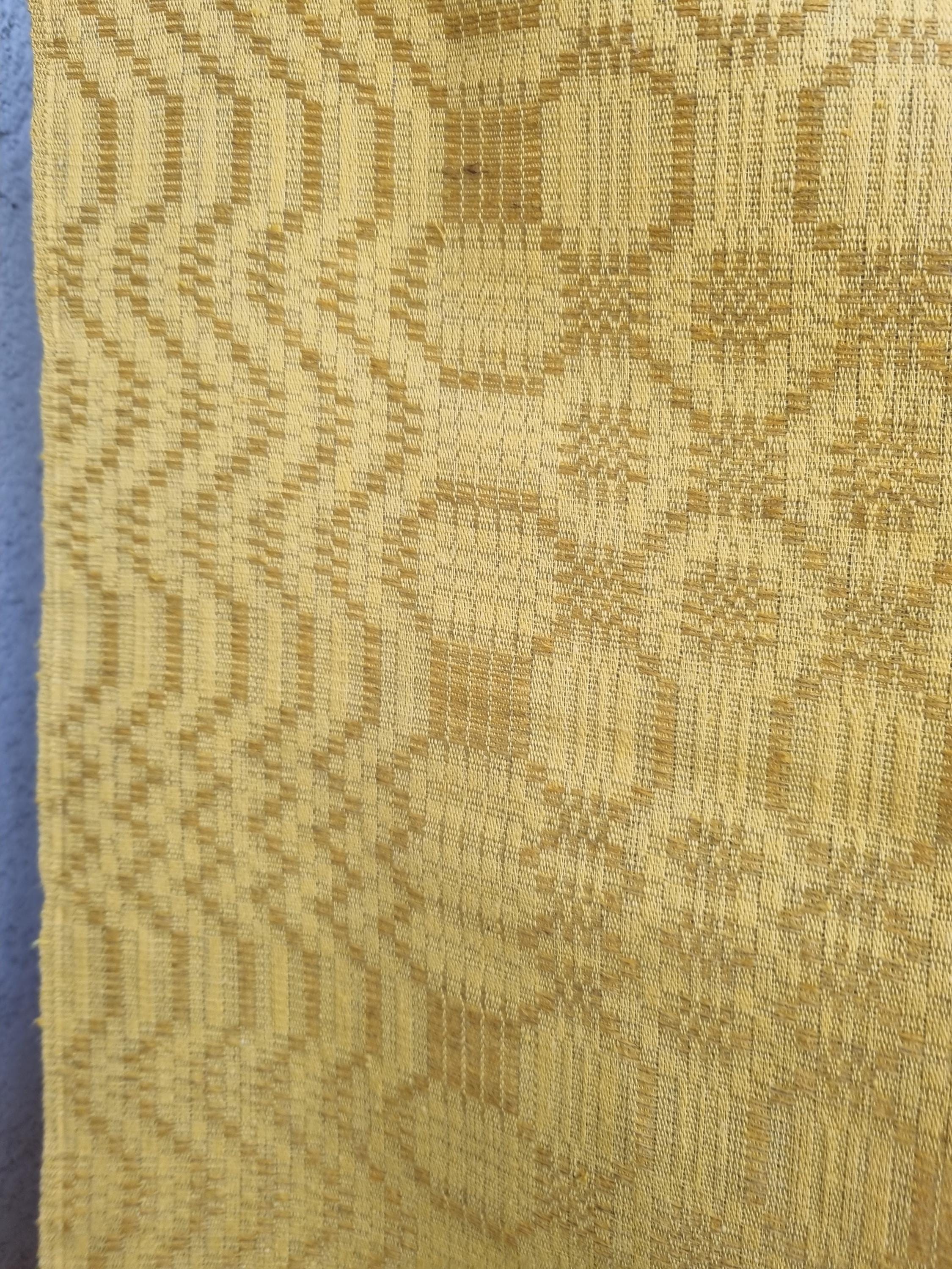 ヴィンテージリネンテーブルクロス、スウェーデン製、明るい黄色