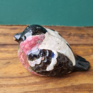 Vintage schwedische Steinzeug Gimpel Figur Vogel