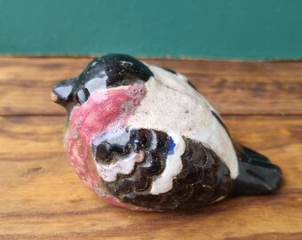 Vintage schwedische Steinzeug Gimpel Figur Vogel