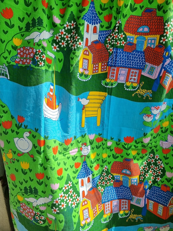 Vintage Swedish Fabric, Ann-marie Netterdag Design, Whimsical
