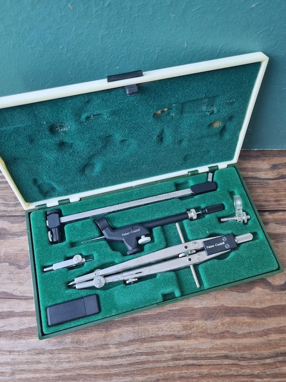 Vintage Set of Drawing Instruments by A.w.faber Castell, Germany