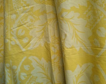 Vintage Marimekko Fandango Yellow Fabric | Authentic Maija Isola Design | Mid Century Scandinavian Modernist