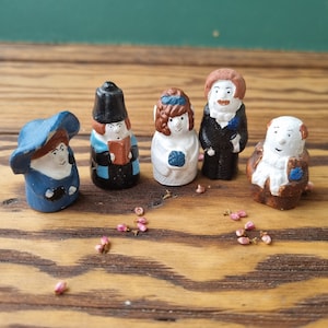 5 Ceramic Miniatures Wedding Party Vintage Sweden