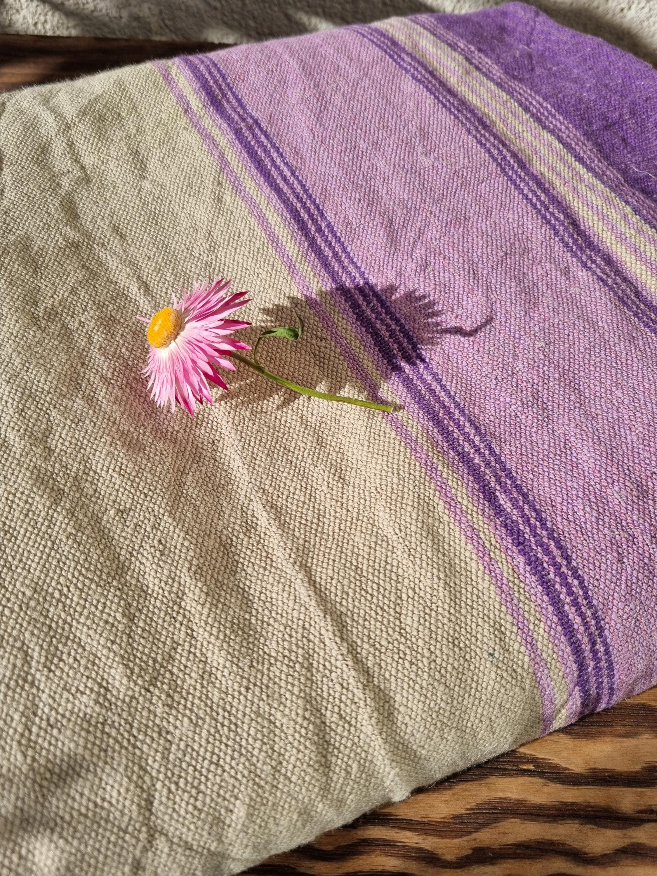 Vintage Linen Fabric, Hand Woven Striped From Sweden - Etsy